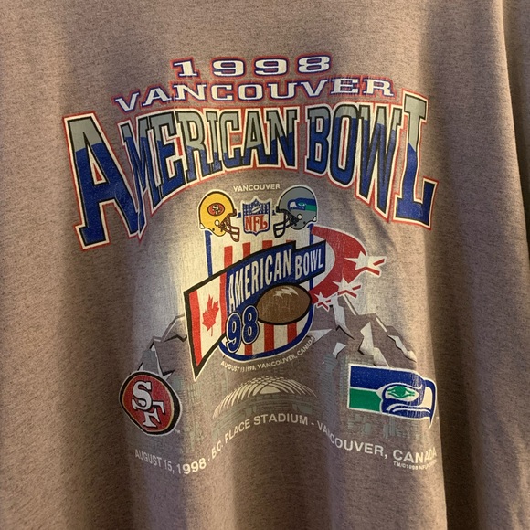 Vintage 1998 Vancouver American Bowl NFL T-Shirt - Picture 2 of 5
